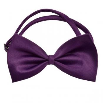 Kedi Köpek Papyonu Renkli Parlak Kumaş Mor 40*20 cm