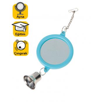 Karlie Kuş Oyuncaği Zilli Ayna Çap:6Cm