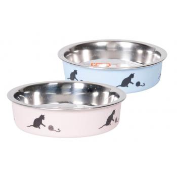 Karlie Çelik Kedi Mama Kabi Mavi 160Ml