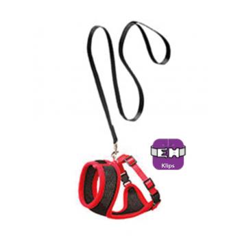 Karlie Kedi Göğüs Tasmasi 30Cm Kirmizi/siyah