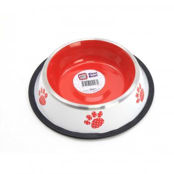 Playfull Desenli Renkli Patili Çelik Mama ve Su Kabı 16 Oz 500 ml