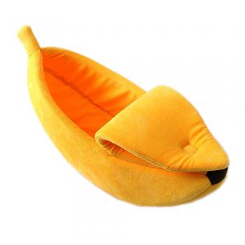 Muz Şeklinde Kedi Köpek Yatağı Sarı 80x26x20 cm