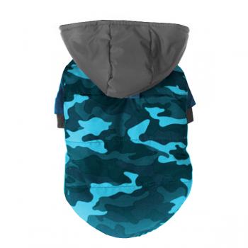 Kedi Köpek Montu Mavi-Gri Kamuflaj 21*34 cm XXXSmall