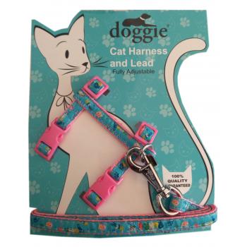 Doggie Kitty Kedi Göğüs Tasması 22/36 cm Pembe