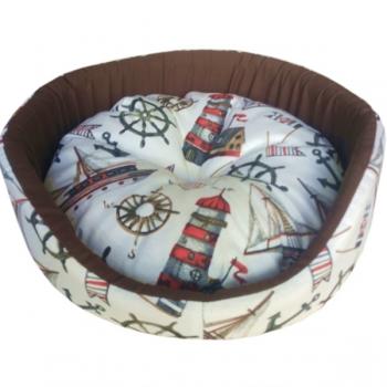 Kedi Köpek Yatağı 50*45*15 cm Çapa Desenli