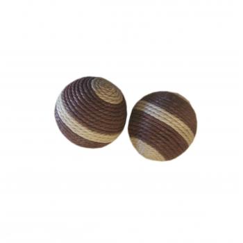 Kedi oyuncağı ikili set hasır örgü toplar 5*5 cm