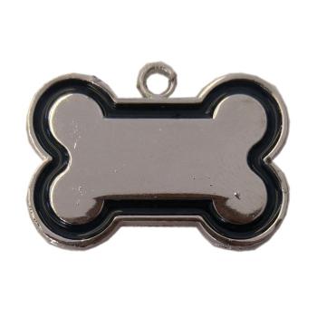 Kemik Şekilli Kedi Köpek İsimlik Aksesuar 2*3 cm Siyah