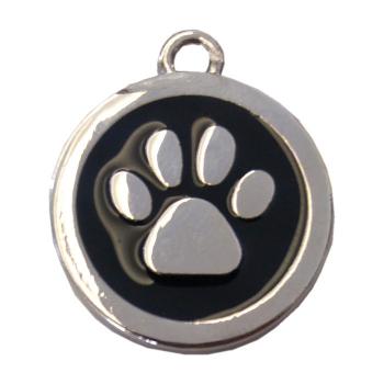 Pati Desenli Kedi Köpek İsimlik Aksesuar 2,5 cm Siyah