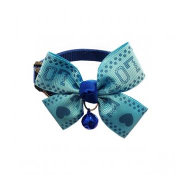 Papyonlu Kedi Boyun Tasması  Max:34 cm-Min: 20 cm Mavi-Lacivert