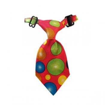 Kravatlı Köpek Tasması Min:20 - Max:40 cm Balon Desenli