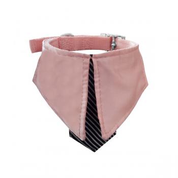 Gömlek Yakalı Kravatlı Köpek Boyun Tasması 25*33 cm Pembe