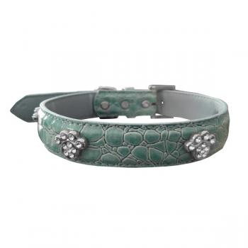 Köpek Boyun Tasması Pati Taş İşlemeli 40*50 cm Turkuaz