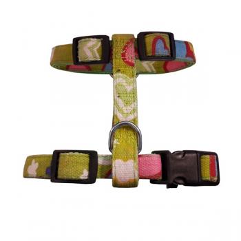 Kalpli Küçük Köpek ve Kedi Göğüs Tasması 30-65 cm Yeşil