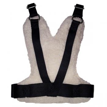 Peluş Köpek Göğüs Tasması 10 cm -12 cm Beyaz Small