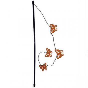 Kelebekli Kedi Oyun Oltası 50-64 cm Sarı