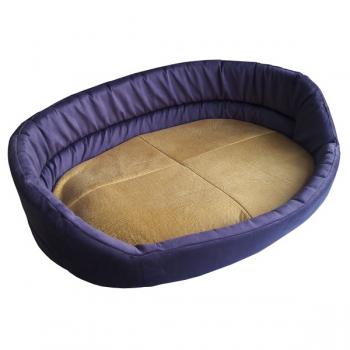 Dolgulu Kedi Köpek Yatağı 16*45*57 cm Mor-Sarı Large