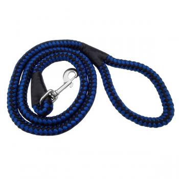 Örgü Halat Köpek Gezdirme Halatı 1,5 cm/120 cm Mavi-Siyah