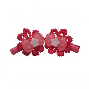 Güpürlü Ve Çiçekli Kedi Köpek Tokası 2li 3,5 cm Koyu Pembe