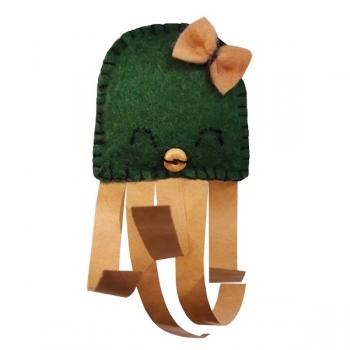 Kedi Oyuncağı Hışırtılı Bebek Ahtapot 6-12 cm Yeşil Kafalı