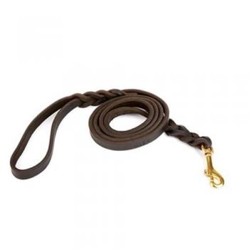 Doggie Eğitimci Deri Köpek Gezdirme Kayışı 1,5*120 cm Kahverengi