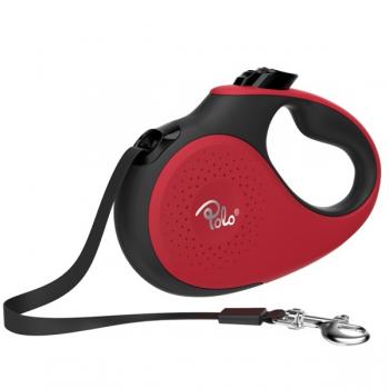 Polo Prestige Makaralı Otomatik Tasma M 5 Metre - 25 kg Kırmızı-Siyah