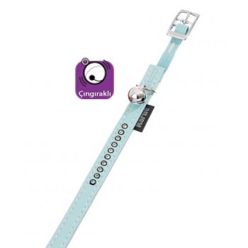 Karlie Deri Taşli Kedi Tas.xs 30Cm-11Mm Açik Mavi