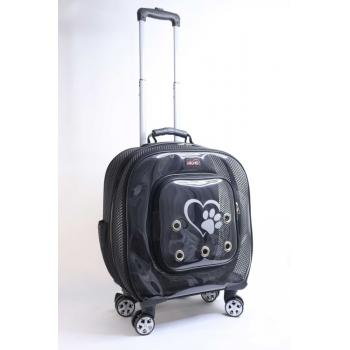 Markapet Prestige Model Tekerlekli Kedi Köpek Taşıma Çantası 42 x 40 x 22 cm Siyah 15 kg