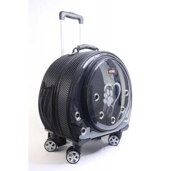 Markapet Space Model Tekerlekli Kedi Köpek Taşıma Çantası 42 x 40 x 22 cm Siyah 15 kg