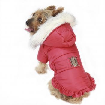 Angel Coat Cherry Küçük Irk Kapşonlu Mont Yağmurluk Medium