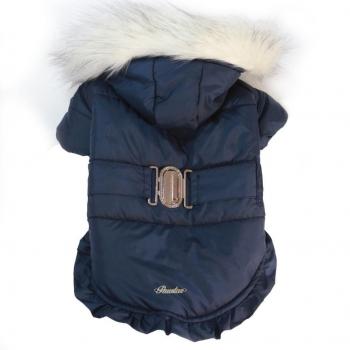 Angel Coat Navy Küçük Irk Kapşonlu Mont Yağmurluk Large