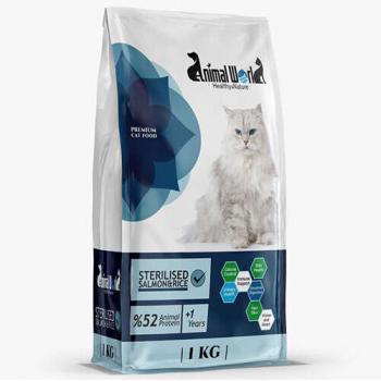 Animal World Sterilised Somonlu Kısırlaştırılmış Kedi Maması 1 Kg