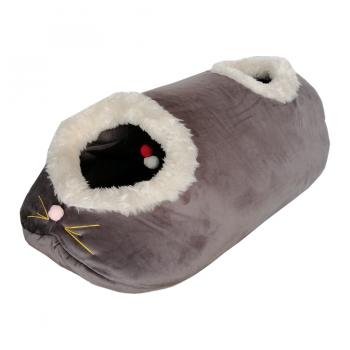 Flipper Tay Tüyü Kedi Oyun Tünel Yatağı 30 x 75 cm Antrasit