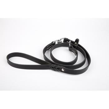 Doggie Eğitim Serisi Gerçek Deriden El Yapımı Ayarlı Köpek Gezdirme Kayışı 1,1X150 cm Siyah