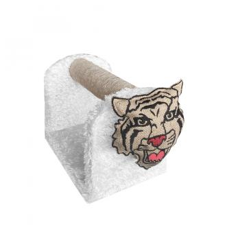 Markapet Kaplan Kafalı Tırmalama Tahtası 23 x 30 x 30 cm Beyaz-Taba