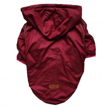 Bordo Maroon Raincoat Mont Büyük Irk Yağmurluk Köpek Kıyafeti 3XL