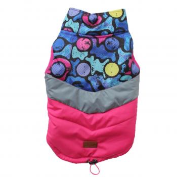 Circle Fucshia Elyaflı Puf Köpek Yeleği Köpek Kıyafeti XX Large