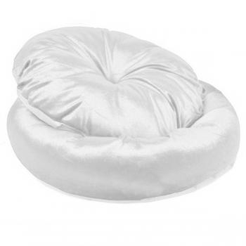 Tay Tüyü Yumuşak Kedi Köpek Yatağı 50 cm Beyaz