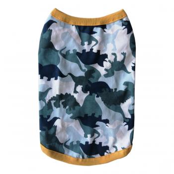 Kedi Köpek Kıyafeti Dinazor Hardalı Biyeli Tişört M 28 cm