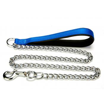 Doggie Comfort Dokuma Saplı Zincirli Gezdirme Kayışı Mavi 3,5x110 cm