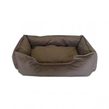 Su Geçirmez Köpek Yatağı 15*60*90 cm Çizgili Kahve Large