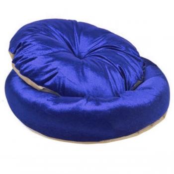 Tay Tüyü Yumuşak Kedi Köpek Yatağı 50 cm Mavi