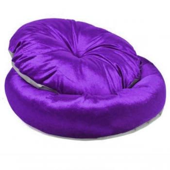 Tay Tüyü Yumuşak Kedi Köpek Yatağı 50 cm Mor
