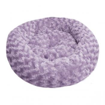 Kedi Köpek Simit Yatak Gül Desenli  58*12 cm Eflatun