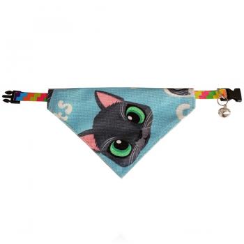 Markapet Kedi Kafası Desenli Fular Kedi Ve Köpek Tasması 25-30 cm