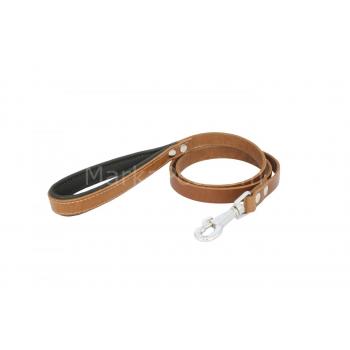 Doggie Softlu Deri Köpek Gezdirme Kayışı 2 cm*120 cm Kamel