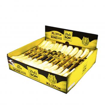 Delibon 27cm Deri Köpek Çiğneti Pres Kemik 1x27cm Beyaz