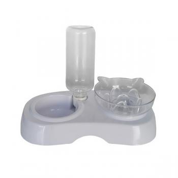 Kedi Ve Köpek Yavaş Besleme Su Ve Mama Kabı 250-500 ml Beyaz