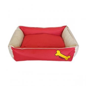 Su geçirmez köpek yatağı kırmızı-krem L 15*60*100 cm