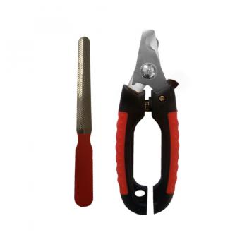 Kırmızı Siyah Kedi Köpek Tırnak Makası 13,5 cm + Törpü Hediyeli