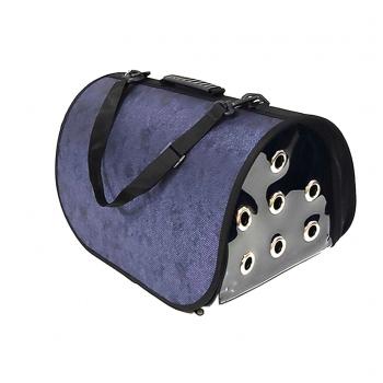 Flaybag Kedi Köpek Taşıma Çantası 25x26x42 cm Lacivert Dalgalı